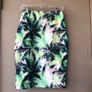 Vacation Palm Tree Tropical Vibe Stretchy Pencil Skirt ASOS